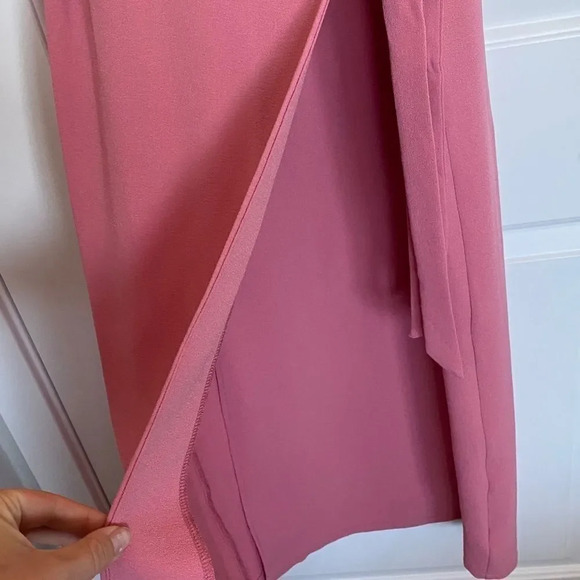 Bobeau Pink Flutter Wrap Midi Dress - Picture 11 of 14